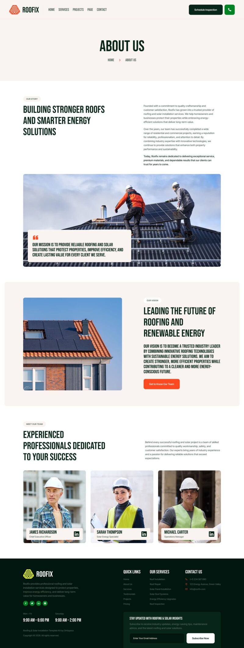 About Us — Roofix - Roofing & Solar Installation Elementor Template