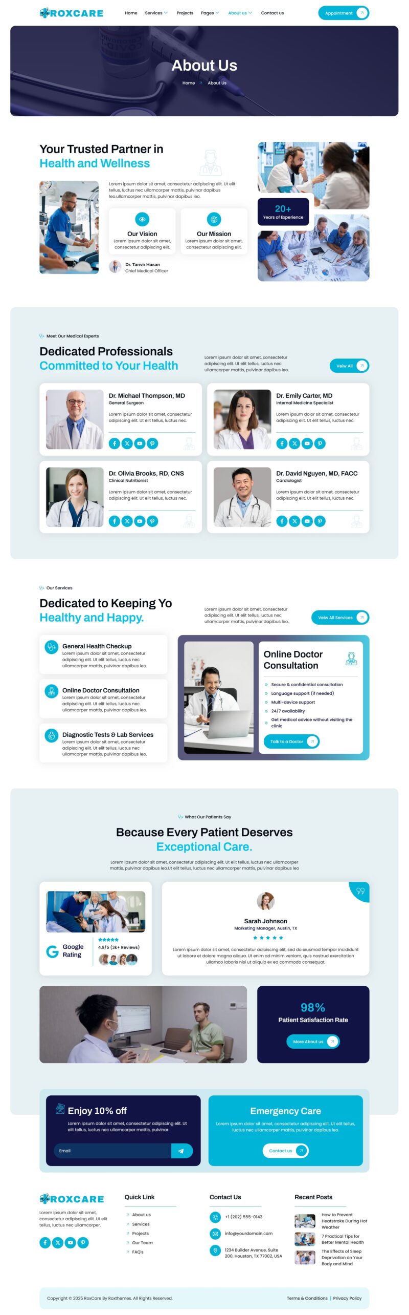 About us — RoxCare - Health & Medical Elementor Template