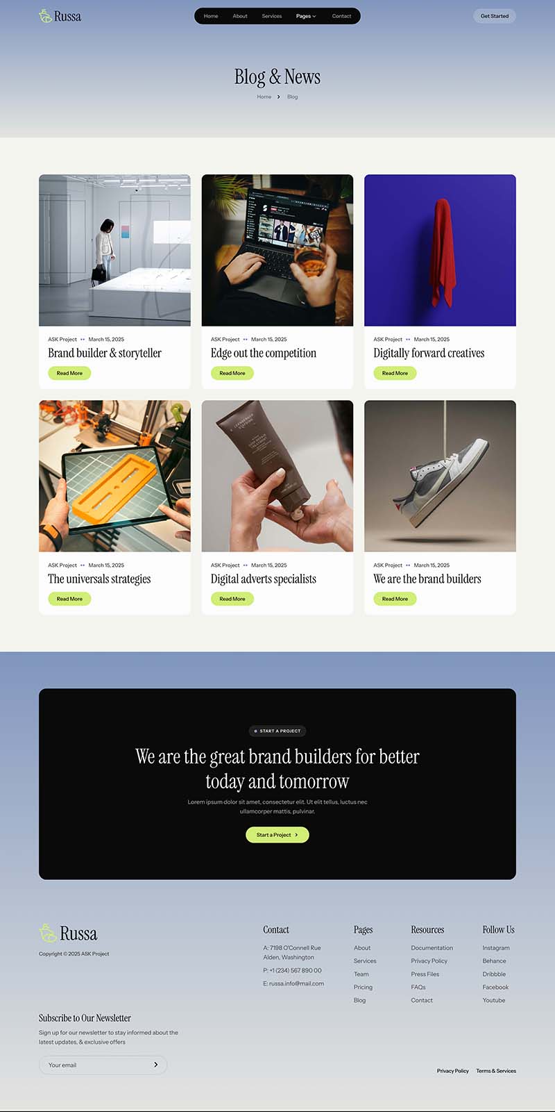 Blog — Russa - Digital Marketing & Agency Elementor Template