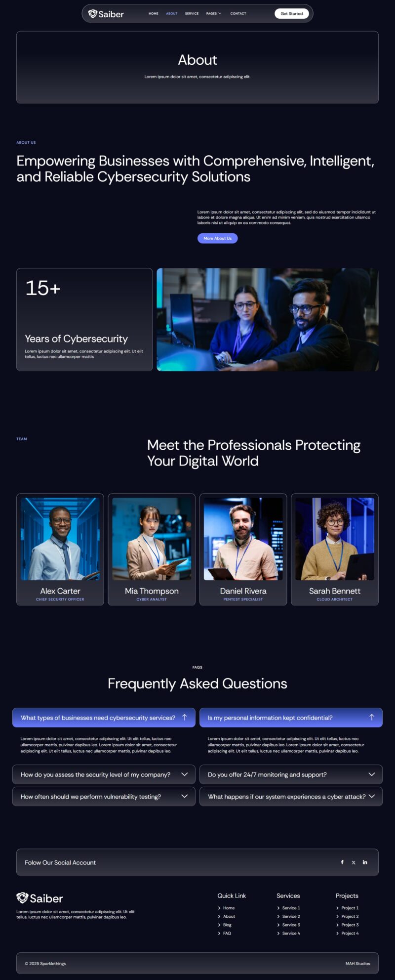 About — Saiber - Cyber Security Service Elementor Template