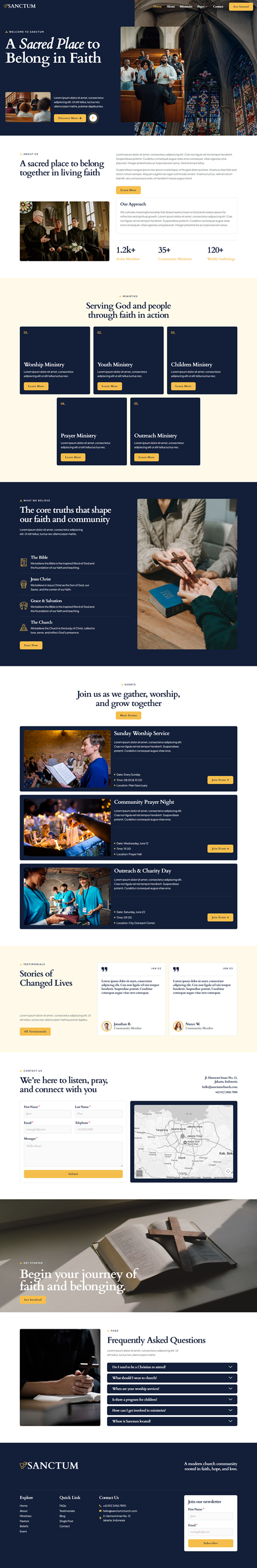 Home — Sanctum - Modern Church & Religion Elementor Template