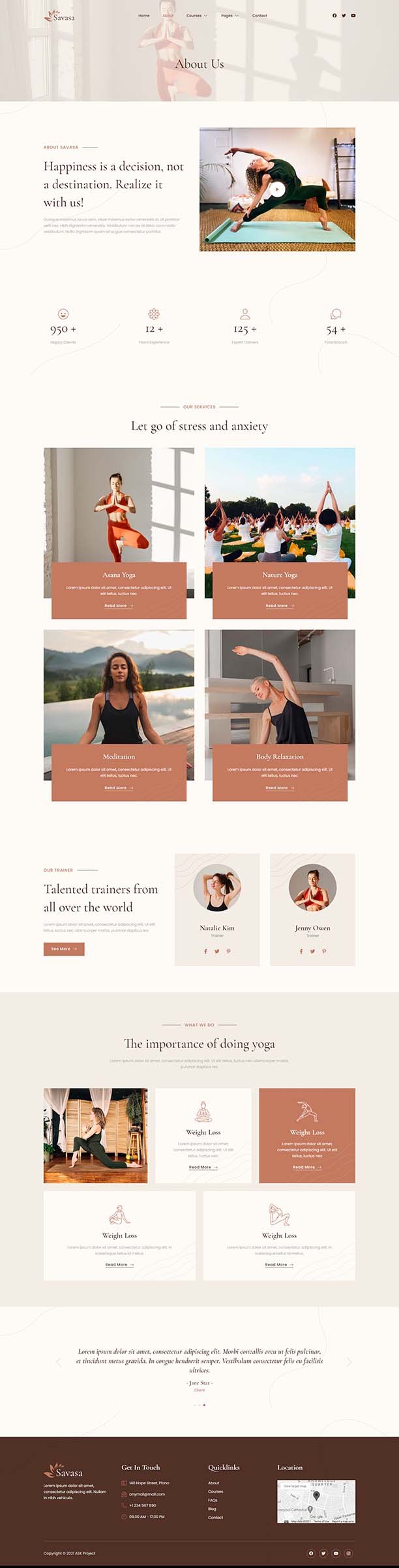 About — Savasa - Yoga & Meditation Elementor Template
