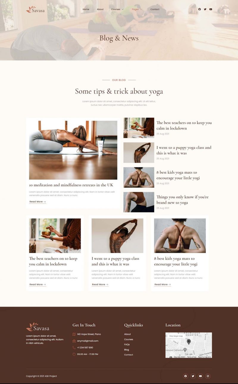 Blog — Savasa - Yoga & Meditation Elementor Template
