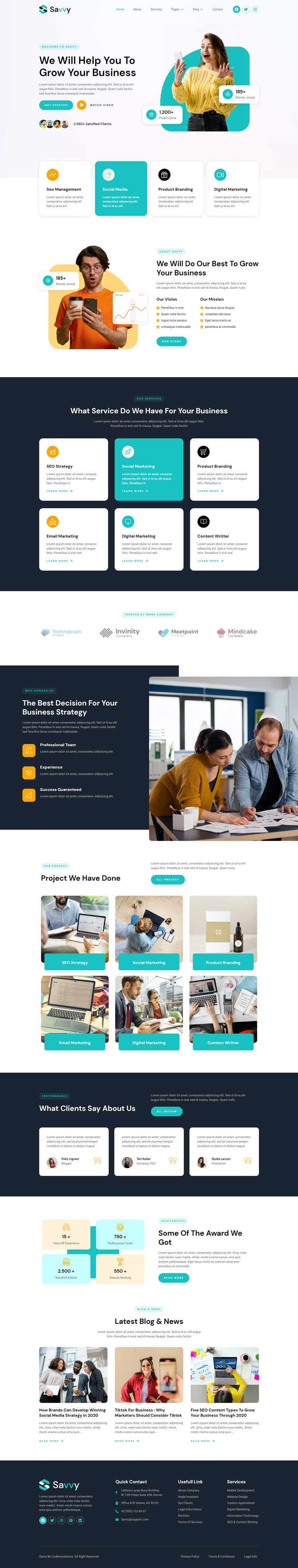 Home — Savvy – Social Media Marketing Agency Elementor Template