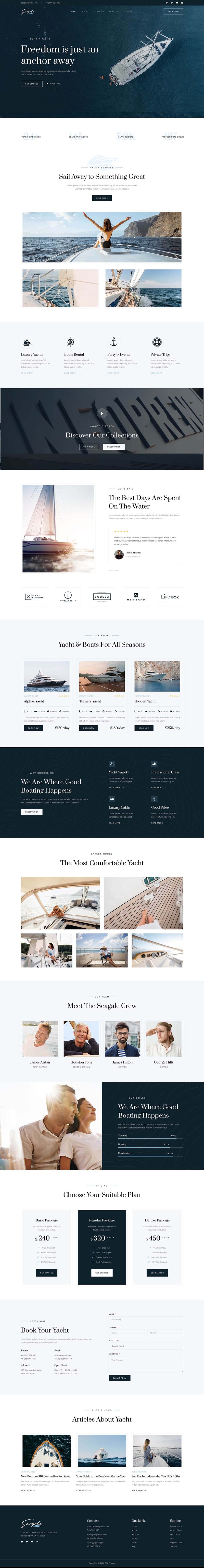 Home — Seagale - Yacht Club & Boat Rental Elementor Template