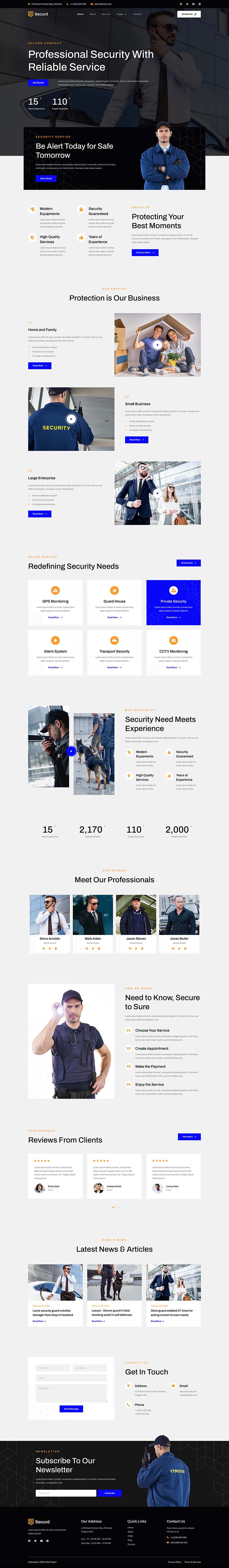 Home — Securd - Security Agency & Bodyguard Elementor Template