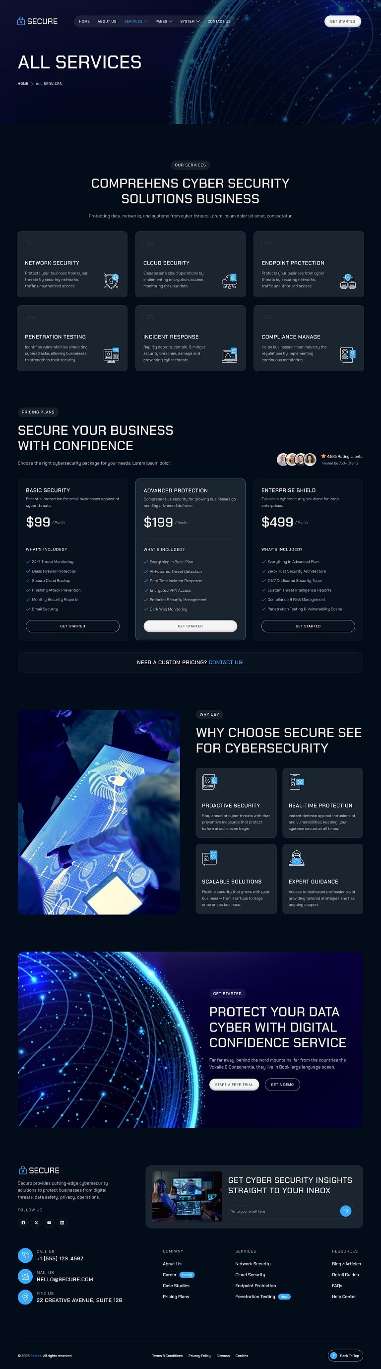 All Services — Secure – Cyber Security Elementor Template