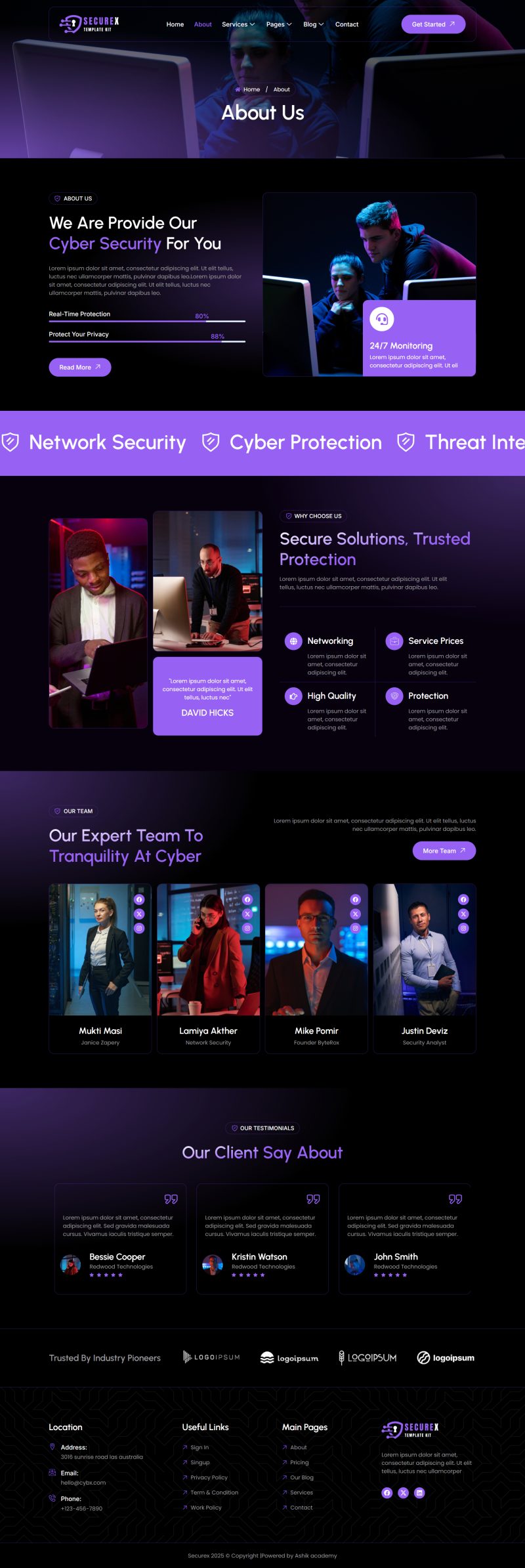About — Securex - Cyber Security Services Elementor Template
