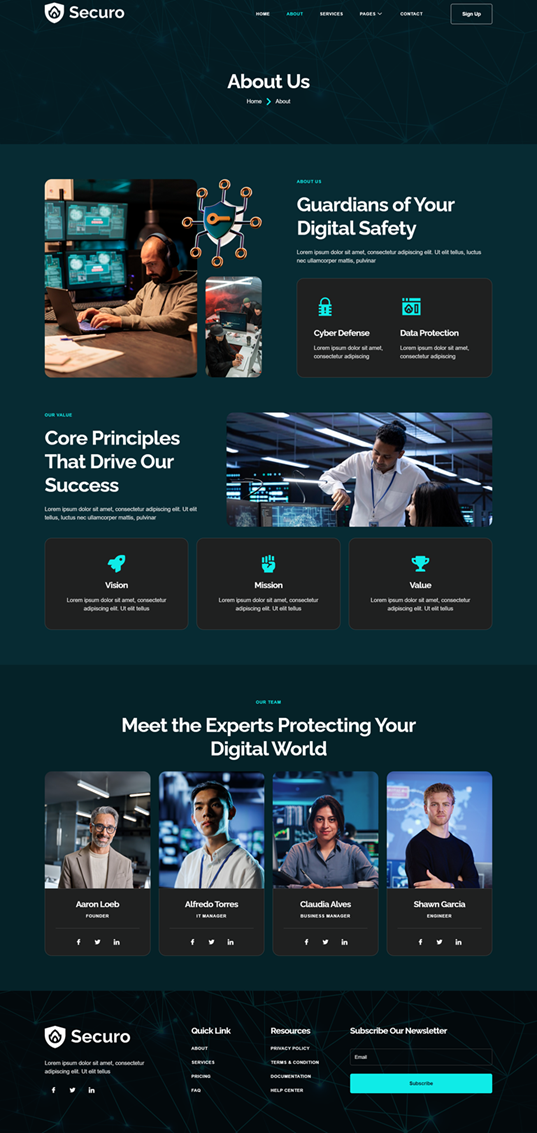 About — Securo - Cyber Security Services Elementor Template
