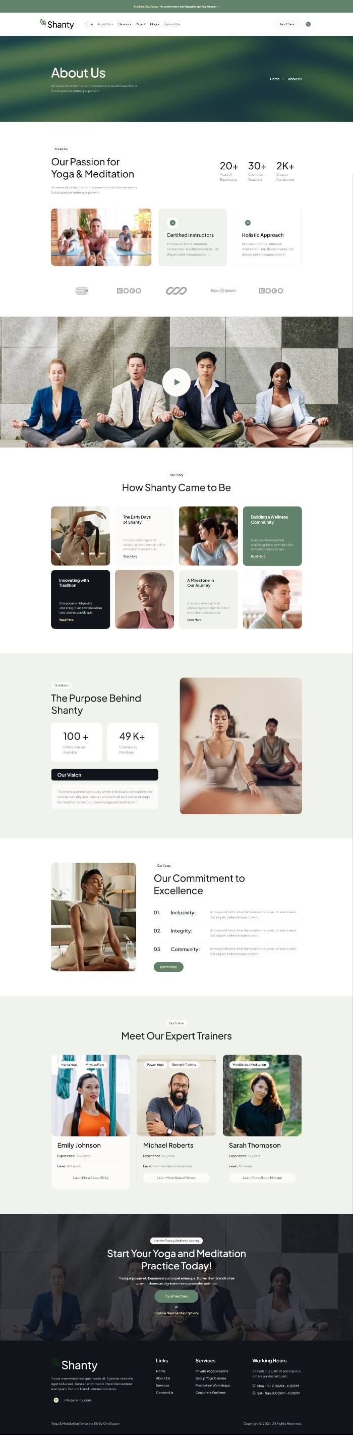 About Us — Shanty - Yoga & Meditation Elementor Template
