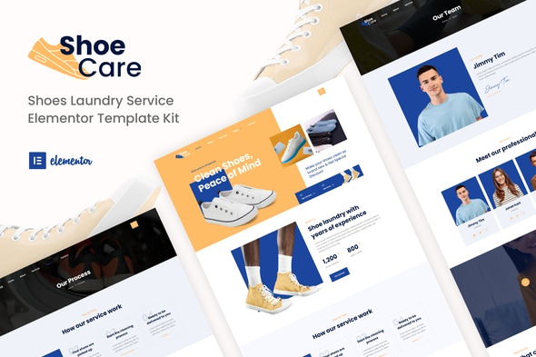 Shoecare - Shoe Laundry Service Elementor Template — Elementor template kit cover