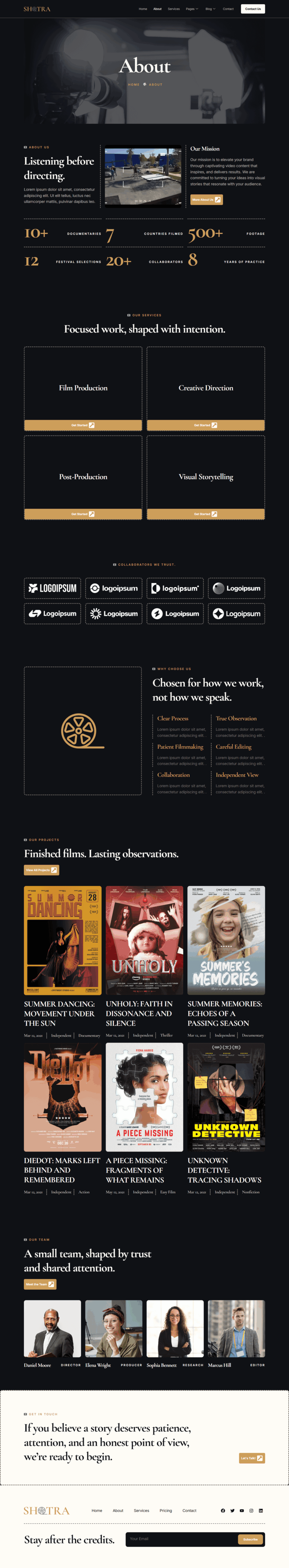 About — Shotra - Film, Movie & Video Production Elementor Template