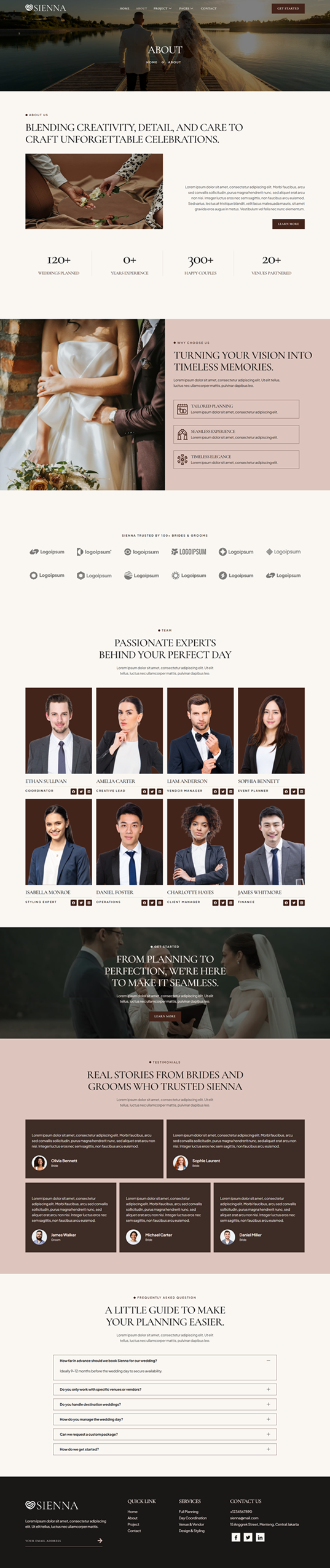 About — Sienna - Wedding Planner Elementor Template