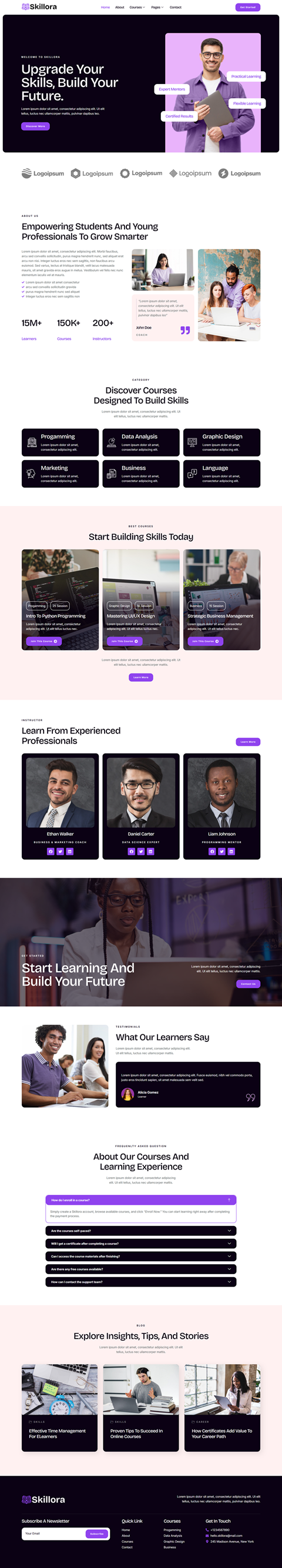 Home — Skillora - Online Course & Edication Gateway Elementor Template