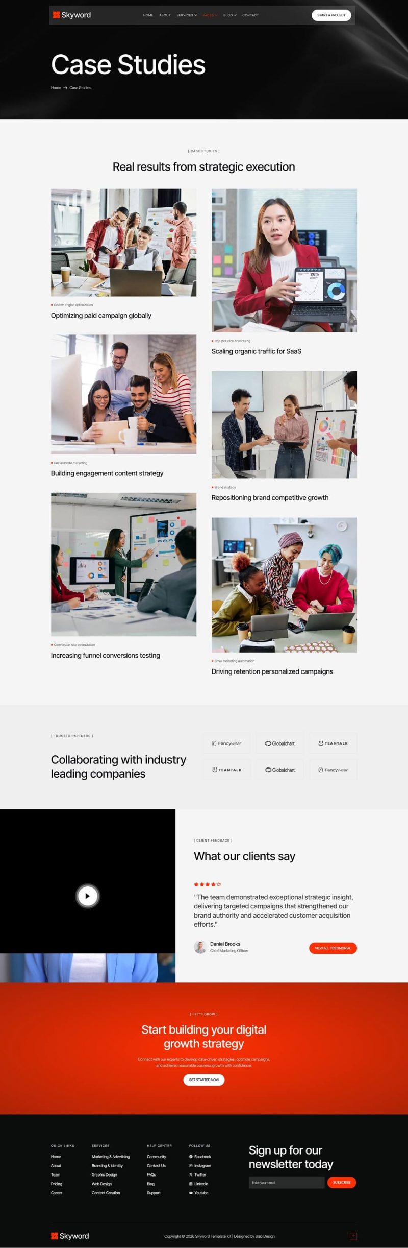 Case Studies — Skyword - Digital Marketing Agency Elementor Template