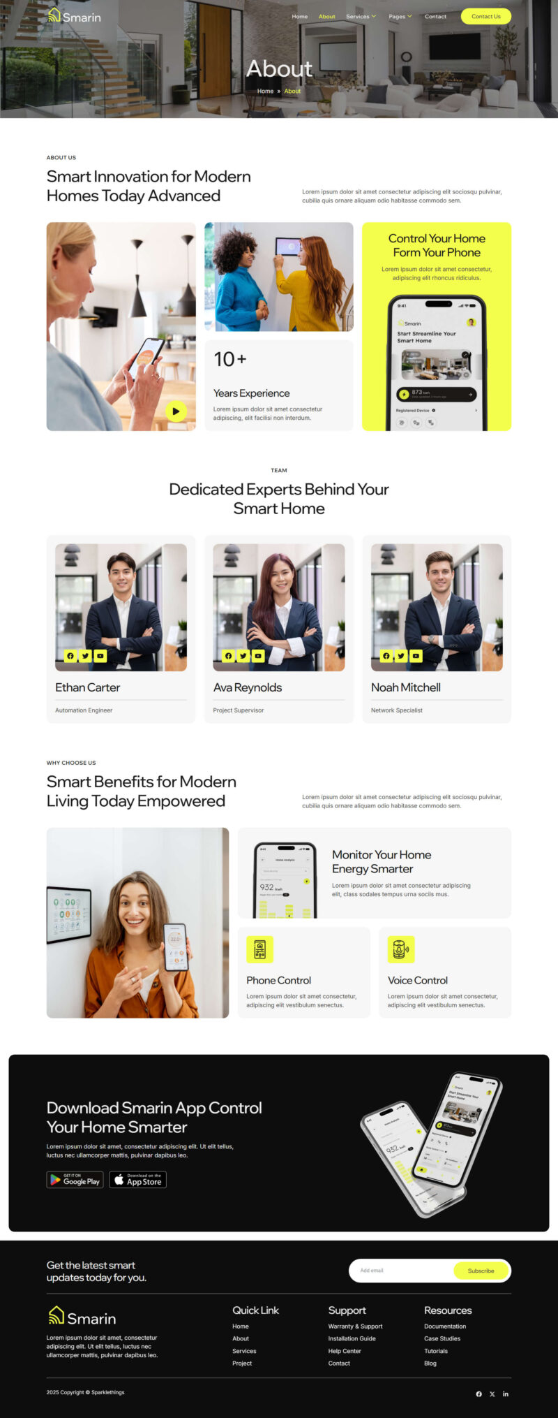 About — Smarin - Smart Home Automation Elementor Template