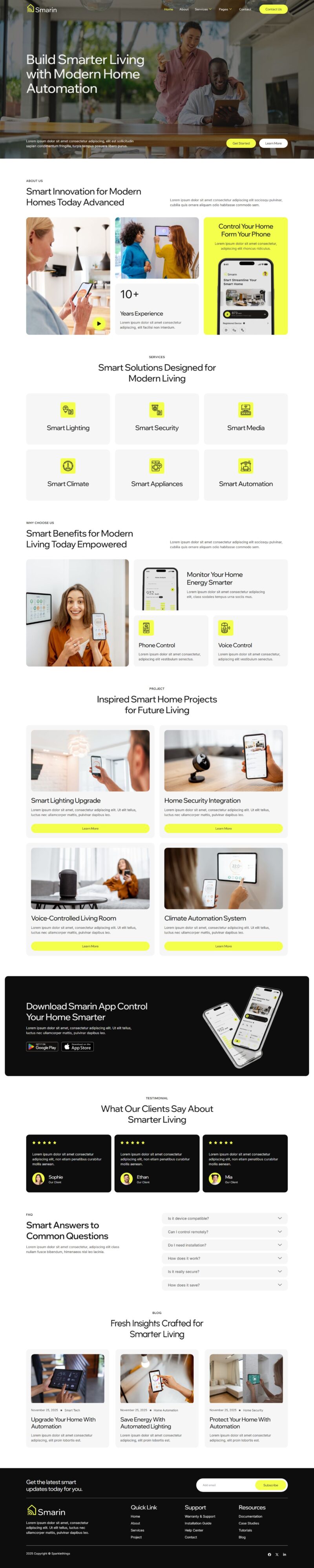 Home — Smarin - Smart Home Automation Elementor Template