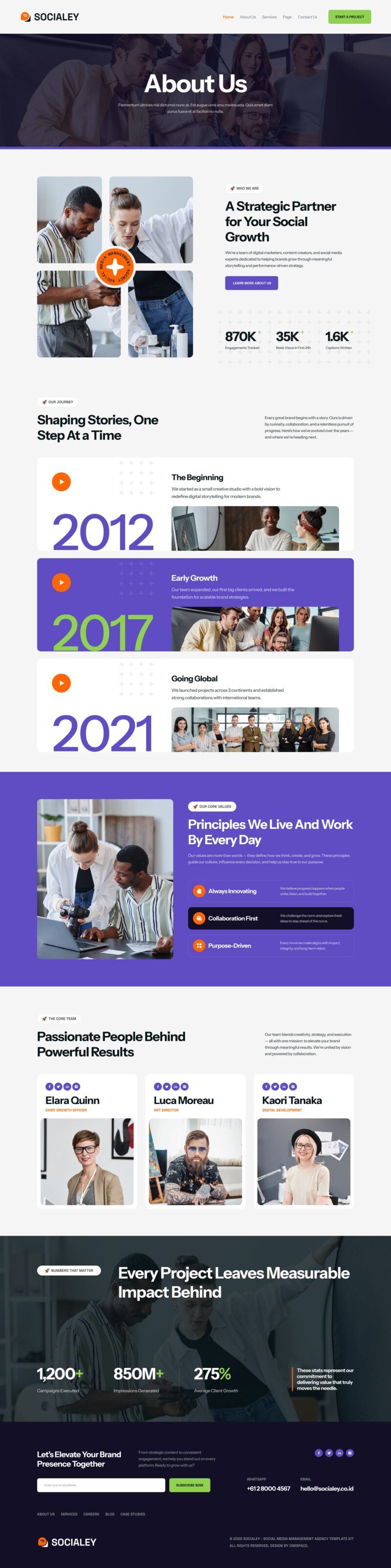 About Us — Socialey - Social Media Management Agency Elementor Template