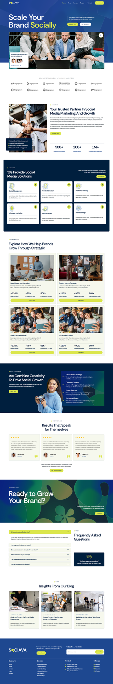 Home — Sociava - Social Media Marketing Agency Elementor Template