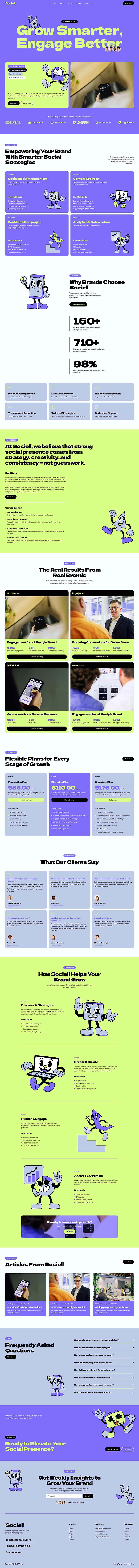 Home — Sociell - Social Media Marketing Agency Elementor Template