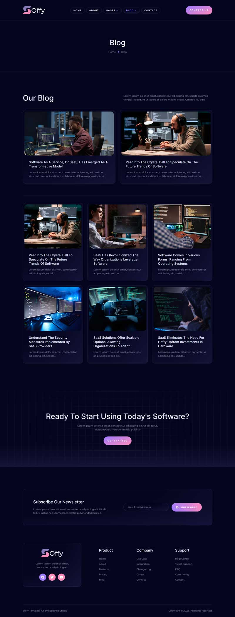 Blog — Soffy - Software & SaaS Elementor Template