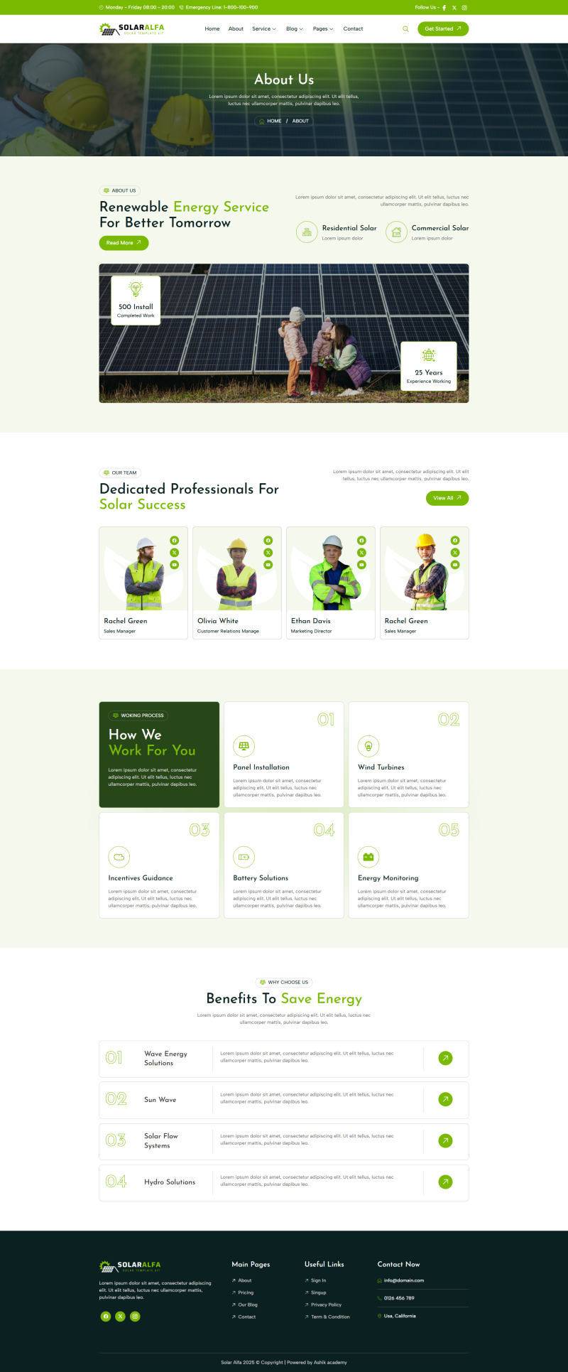 About — SolarAlfa - Solar & Renewable Energy Elementor Template