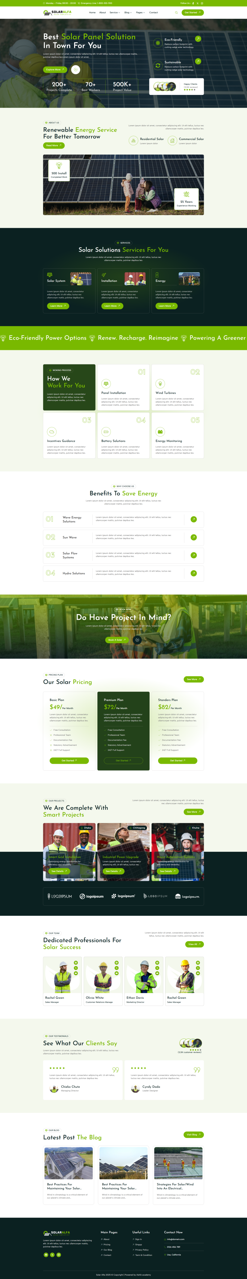 Home — SolarAlfa - Solar & Renewable Energy Elementor Template