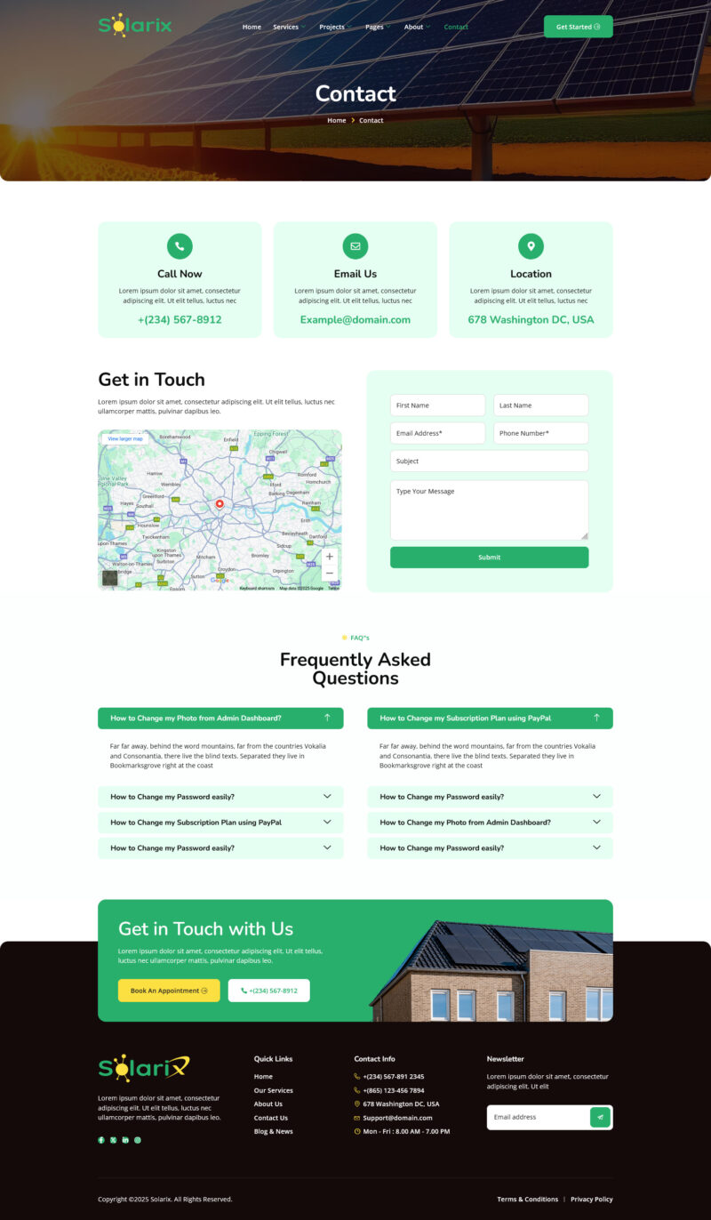 Contact — Solarix - Solar & Renewable Energy Elementor Template