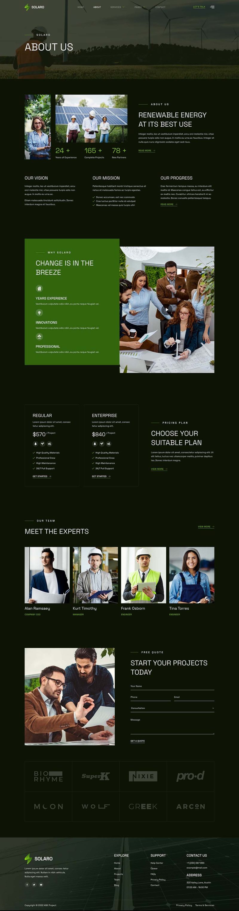 About — Solaro - Solar & Renewable Energy Elementor Template