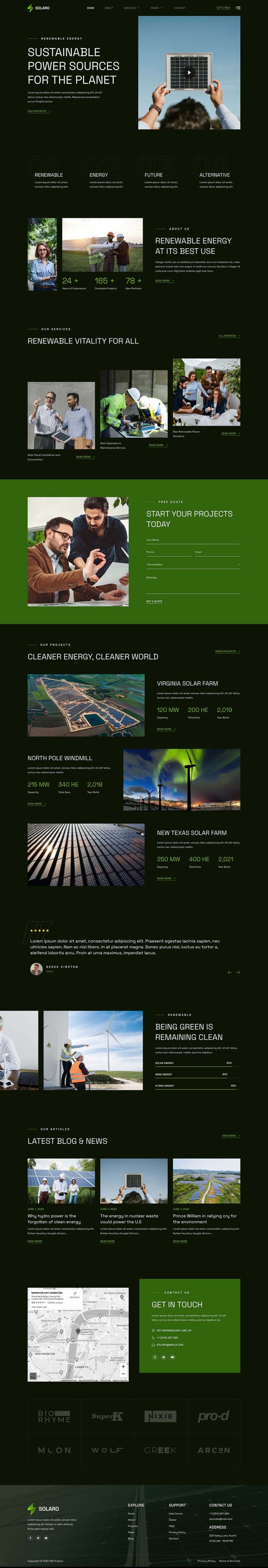 Home — Solaro - Solar & Renewable Energy Elementor Template