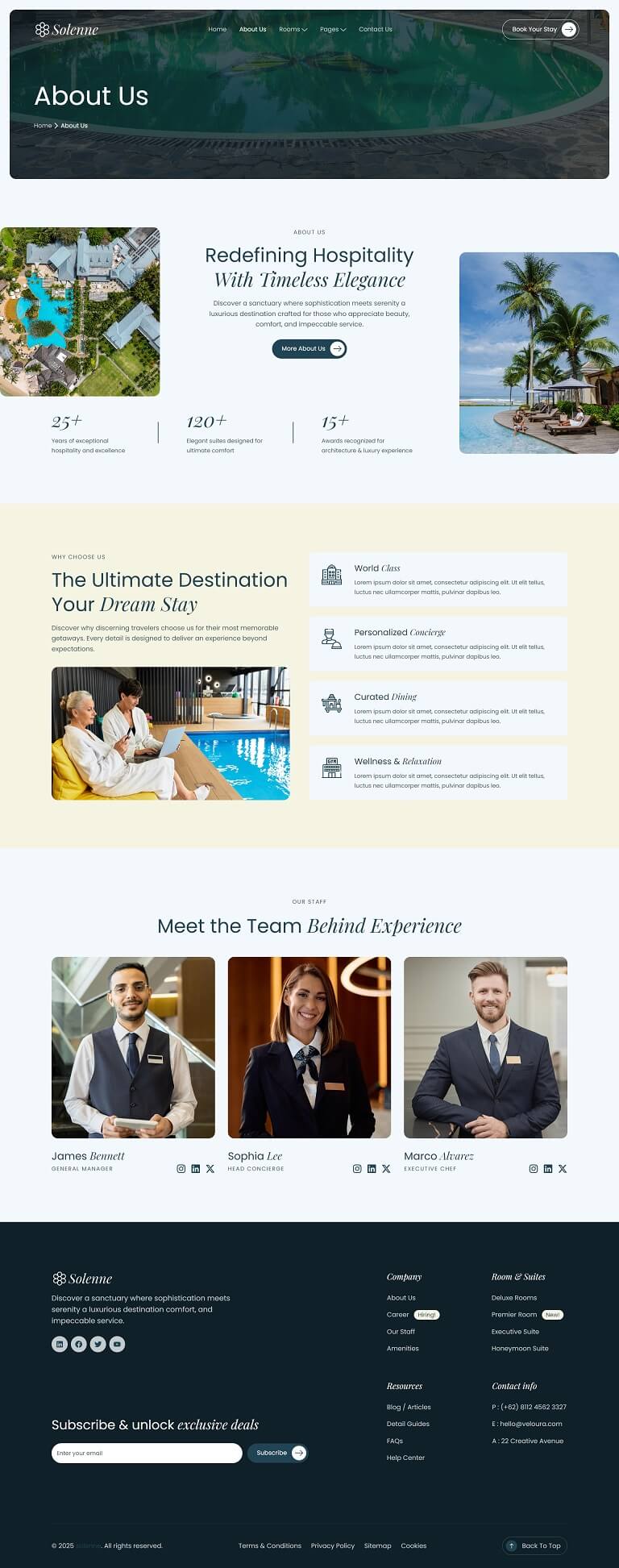 About Us — Solenne - Luxury Hotel & Resort Elementor Template
