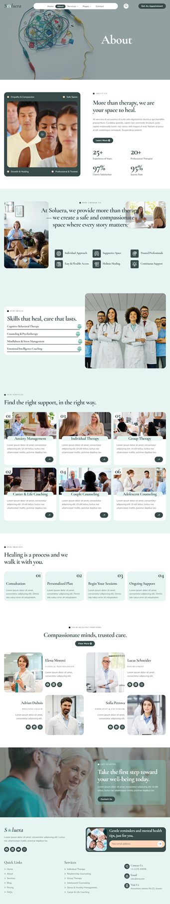 About — Soluera - Psychologist & Mental Health Elementor Template