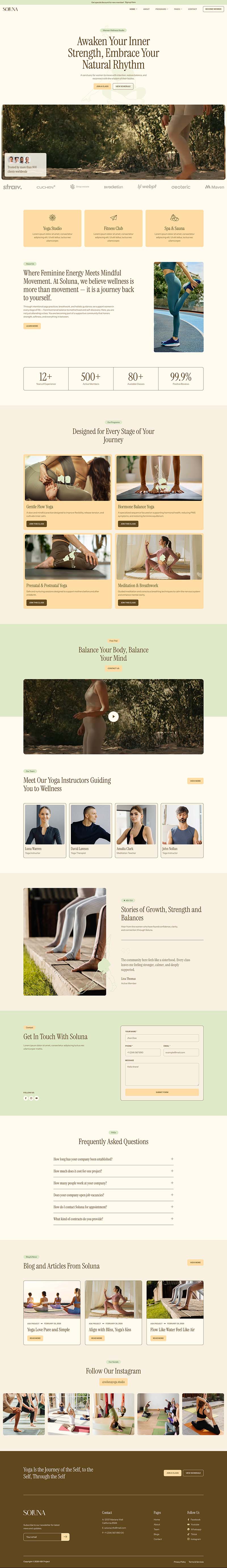 Home 2 — Soluna - Women Wellness Yoga Studio Elementor Template