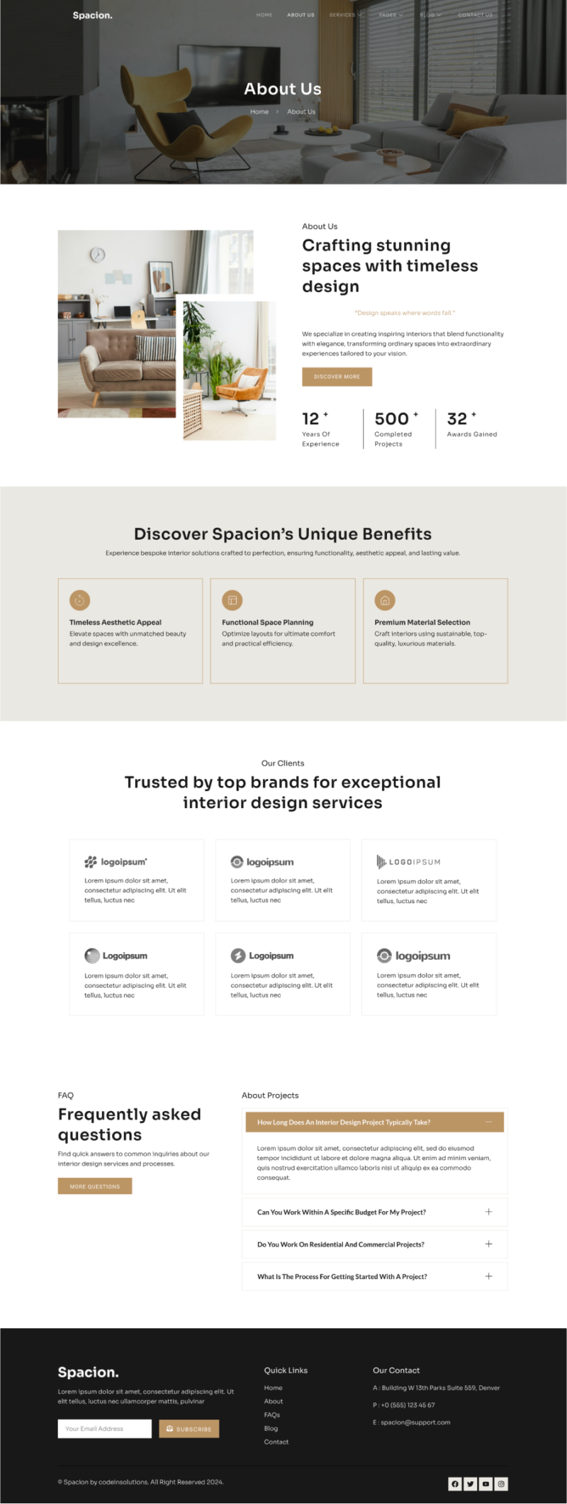 About Us — Spacion - Architecture & Interior Elementor Template