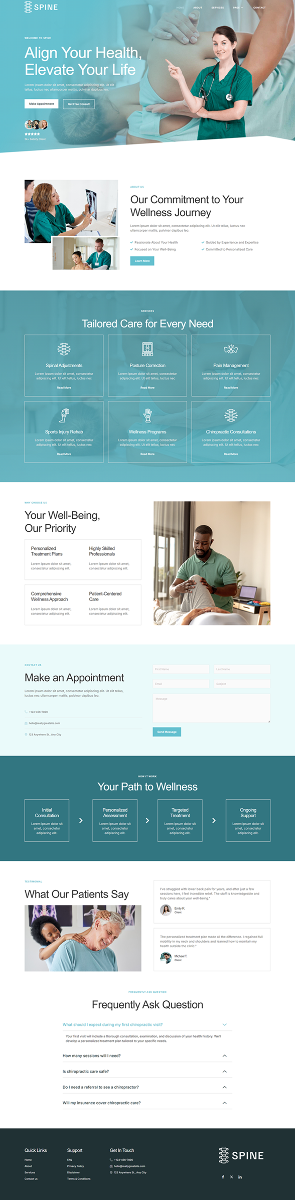 Home — Spine - Chiropractic & Physiotherapy Elementor Template