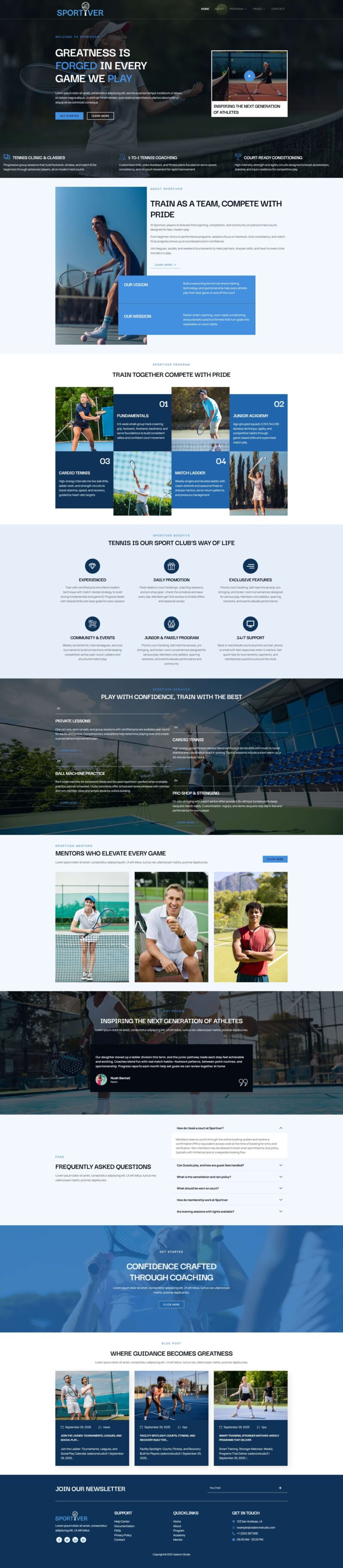Home — Sportiver - Tennis & Sport Club Elementor Template