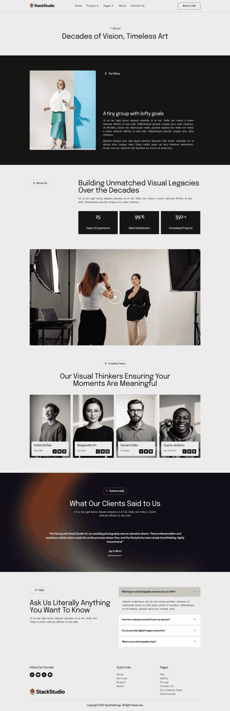 About — StackStudio - A Minimalist Photography Studio & Portfolio Elementor Template