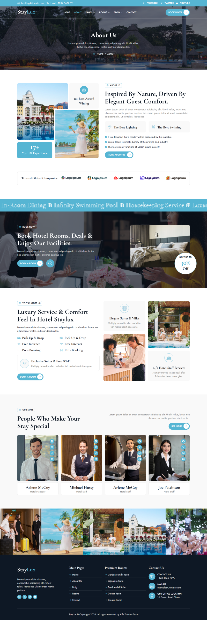 About — StayLux - Luxury Hotel & Resort Elementor Template