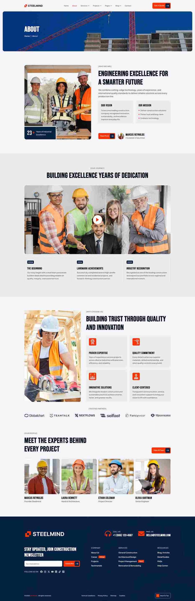 About — Steelmind - Construction Agency Elementor Template