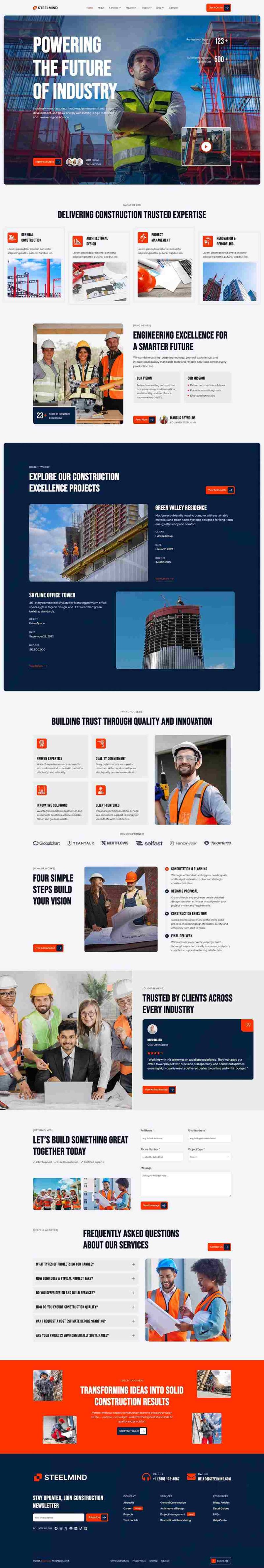 Home — Steelmind - Construction Agency Elementor Template