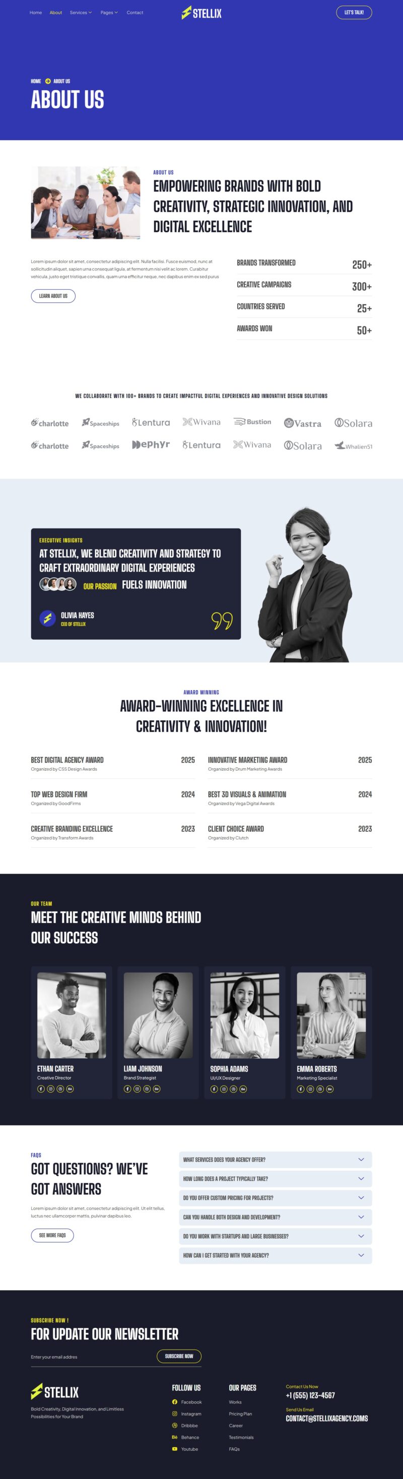 About — Stellix - Creative Digital Agency Elementor Template