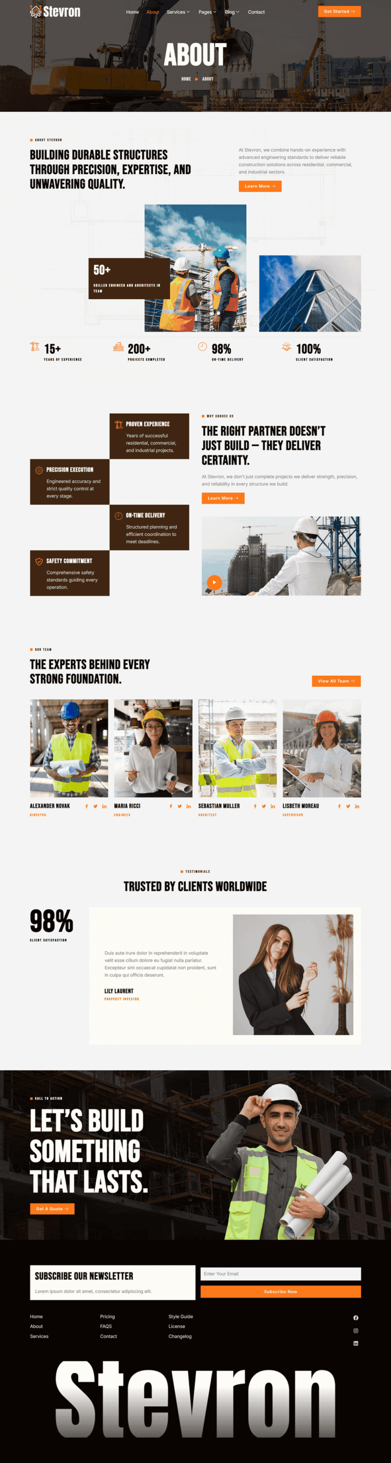 About — Stevron - Construction Elementor Template