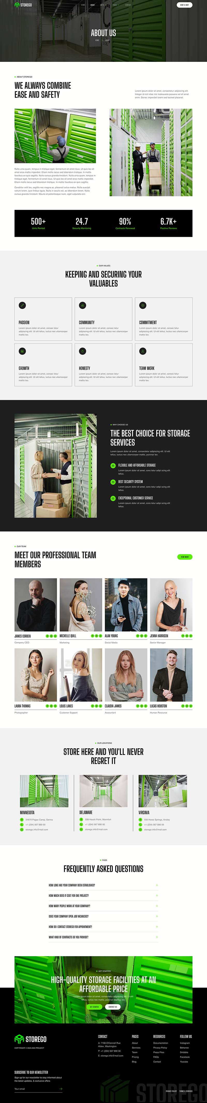 About — Storego - Storage Services Company Elementor Template