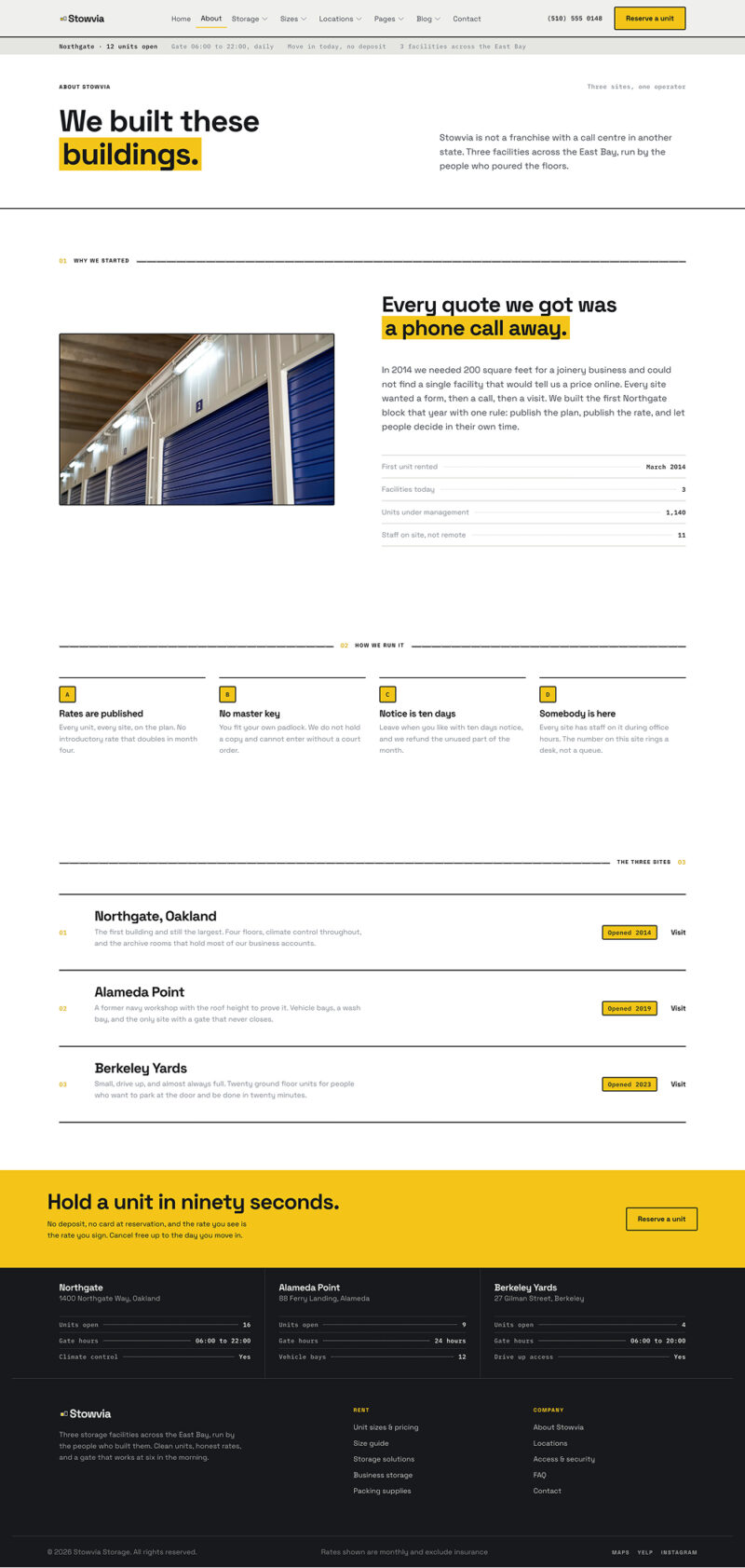 About — Stowvia - Self Storage & Facility Elementor Template