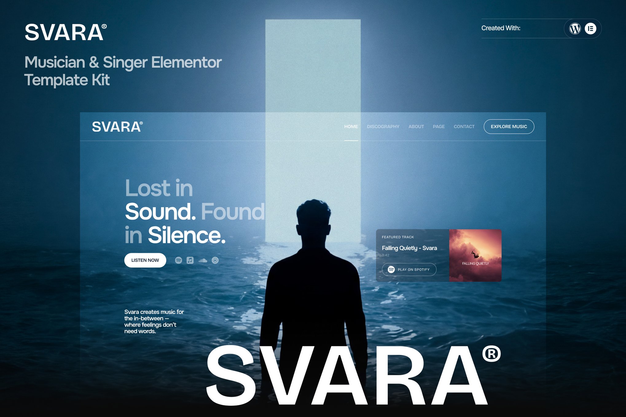 Svara - Musician & Singer Elementor Template — Elementor template kit cover