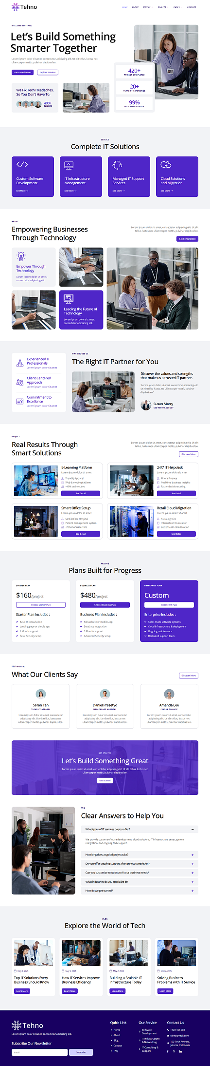 Home — Tehno - IT Solution & Service Elementor Template
