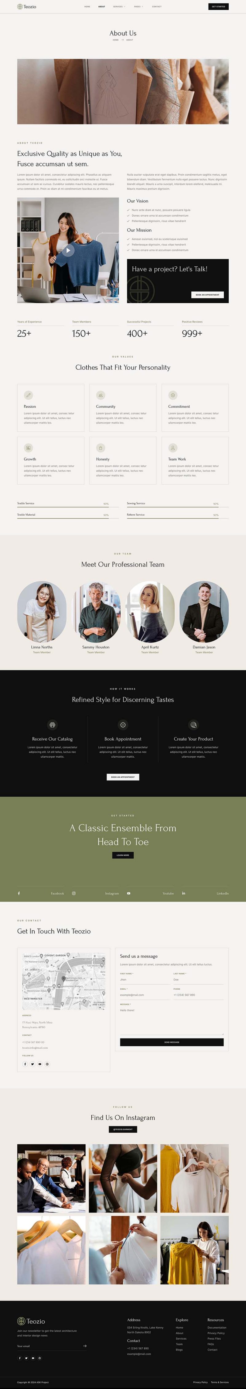 About — Teozio - Garment & Textile Industry Elementor Template