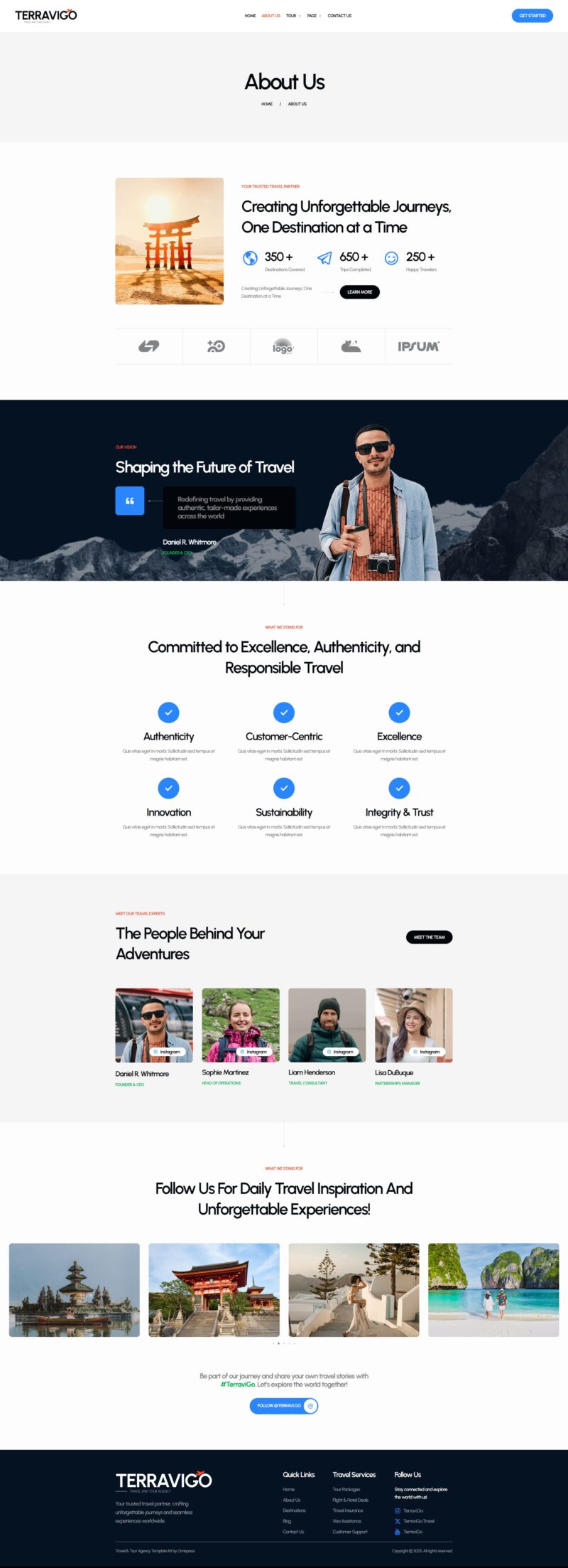 About Us — TerraviGo - Modern Travel & Tour Agency Elementor Template