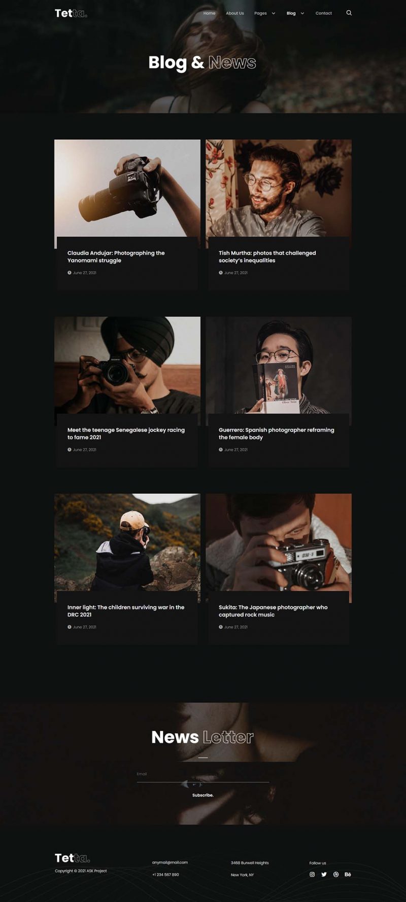 Blog — Tetta - Photography & Portfolio Elementor Template