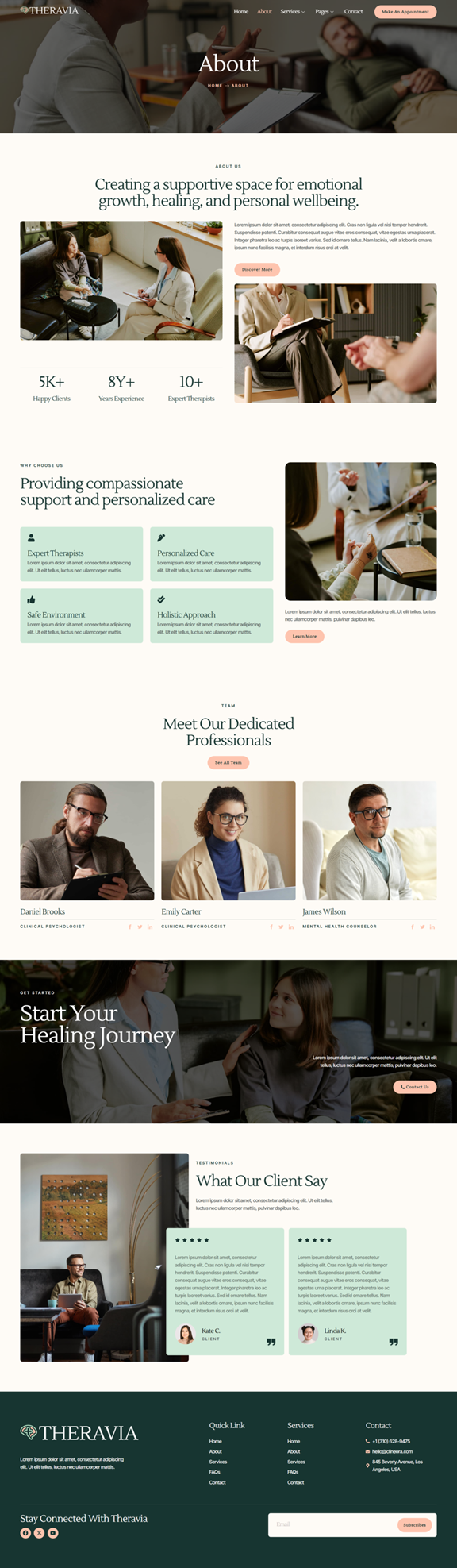 About — Theravia - Mental Health & Psychologist Elementor Template